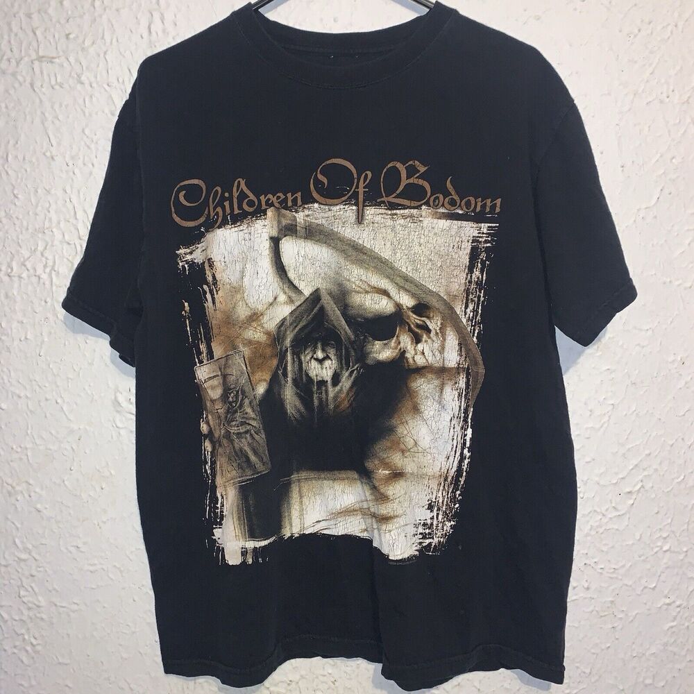 Vintage 2008 Children Of Bodom Hate Me Grim Reaper Metal Band Shirt XL